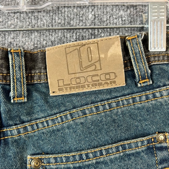 Vintage Loco Streetgear Jeans Boys Sz 14 Waist 28in Streetwear Stone Wash Y2K - Picture 5 of 8